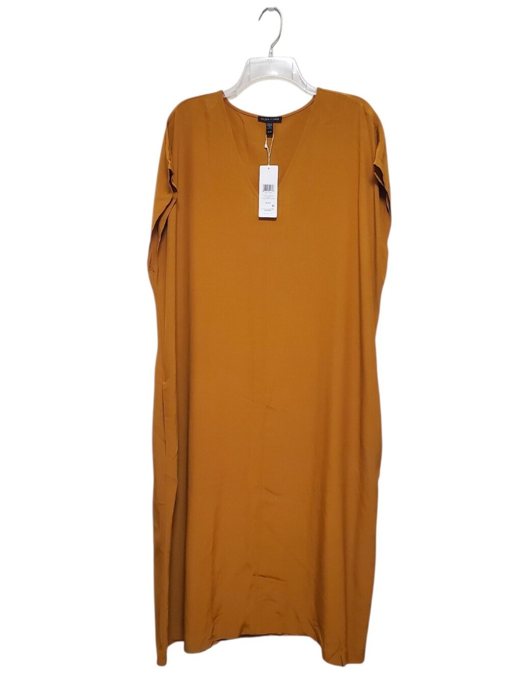 NWT Eileen Fisher Maxi Dress Goldenrod XL Viscose